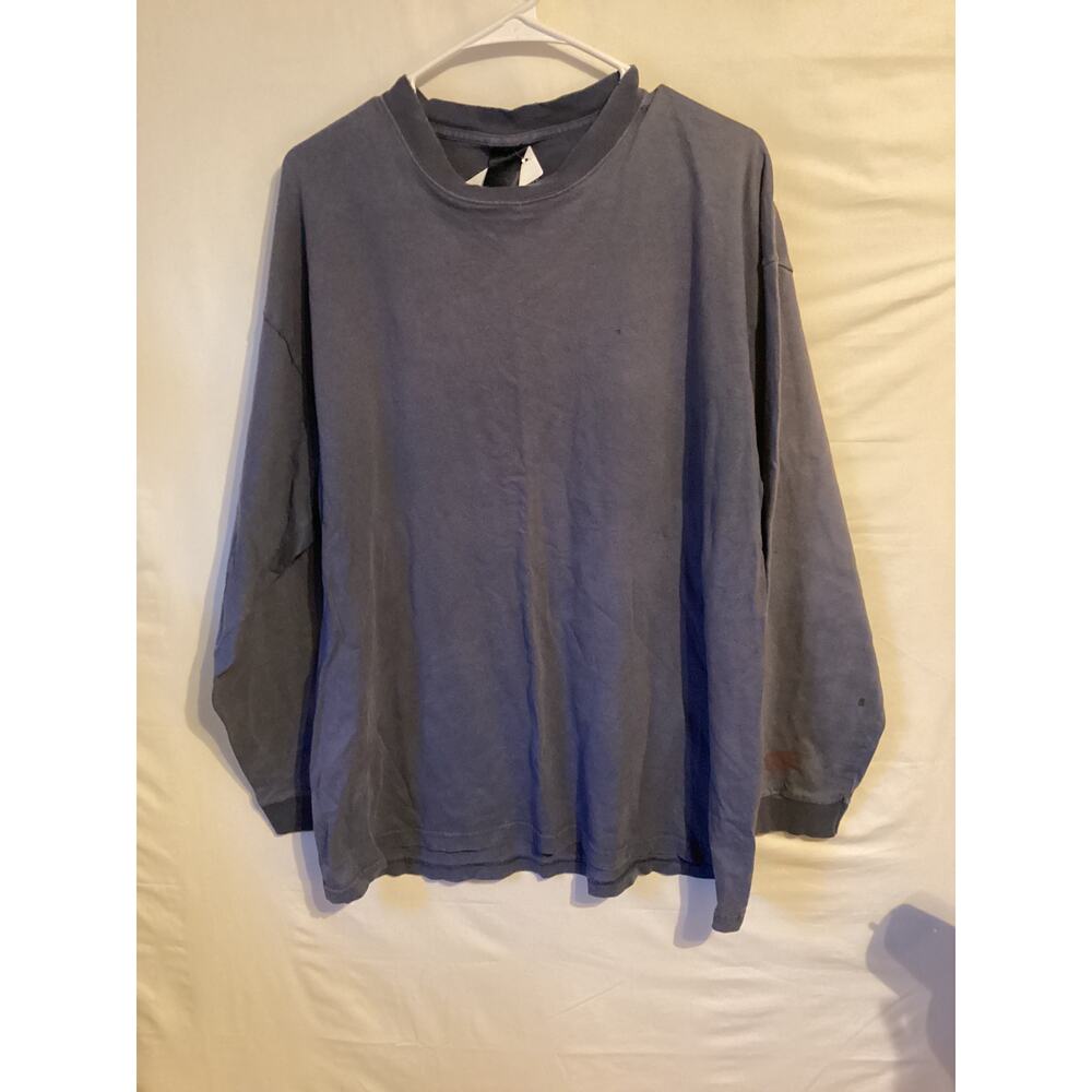 2188 Old Navy Mens Heavy Weight Long Sleeve Tshirt Gray Size Large